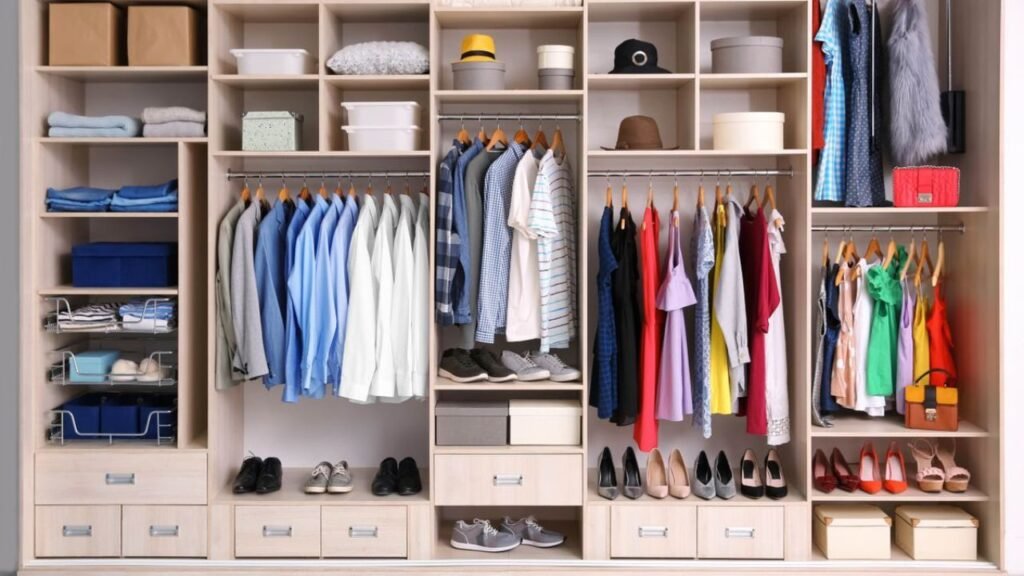 a curated wardrobe setup with webfreen.com classic clothing
