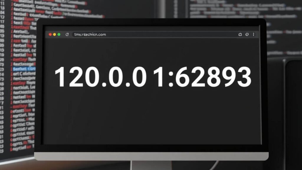 Visual guide to how 127.0.0.1 and port 62893 work together in local testing setup.